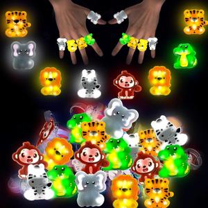 24Pcs Jungle Animals Birthday Decorations: Safari Animals Happy Birthday Party Supplies