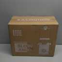 ACOQOOS Juicer Machines, 5.3" Wide Chute for Whole Fruit and Vegetable,1.8L Auto-Feed Time-Saver, Slow Masticating High Yield, Easy to Clean Cold Press Juicer with 2 Cups (Black)