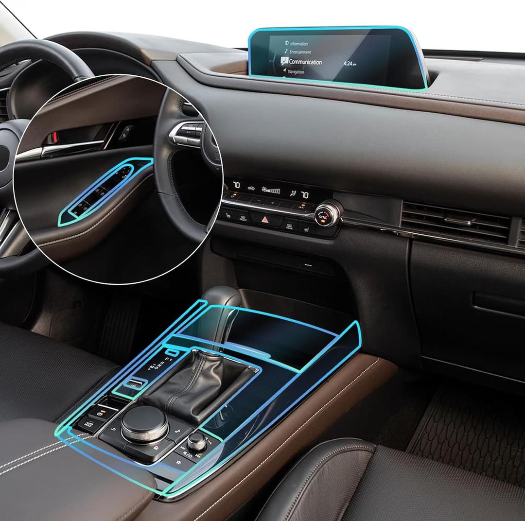 for 2020-2025 Mazda CX30 PPF Precut 8.5Mil Car Paint Protective Film TPU HD Film Scratch Protector Interior Accessories (Automatic Full Set 14Pcs)