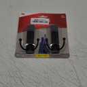 Command Large Matte Black Double Hooks, 2 Hooks and 2 Command Strips, Damage Free Hanging Wall Hooks with Adhesive Strips, No Tools Coat Hooks for Hanging Home Decor, Holds up to 4 lb