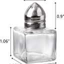 Set of 24 Small Salt and Pepper Shakers, 0.5 oz Mini Glass Seasoning Jars with Funnel, Glass Cube Body Spice Pepper Pots for Wedding, Party, Restaurant, Home Kitchen Supplies