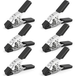 HORUSDY 6-Piece 6 inch Spring Clamp, Heavy Duty Spring Metal Spring Clamps, 2.5 - inch Jaw opening (6-Piece) (Black)