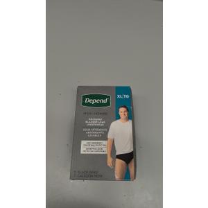 Depend Washable Adult Incontinence Underwear for Men, Reusable, Light Absorbency, XL, Black, 1 Count