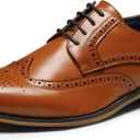 Bruno Marc Men's Lace Up Soft Cap-Toe Formal Dress Shoes, Brown (US 11)