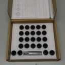 Orion Motor Tech M14x1.5 Lug Nuts Black with Spline Tuner, 2 inches Length Conical Wheel Nut, Compatible with Chevy GMC Ford Cadillac Lincoln SAAB Saturn Silverado 1500 Savana, Set of 24