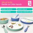 Elk and Friends Kids Porcelain Mealtime Bundle with Normal Sleeves | Plates, Bowls + Toddler Utensils | Silicone Sleeves | For Meals + Snacks | Microwave + Dishwasher Safe