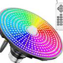 Pool Lights for Inground, LED Light Bulb for Above Ground Swimming Pool, LED Lights for Inground Pool, 120V Spa Light Bulb E26 Base, Multi-Color & Adjustable Brightness - Black 90W