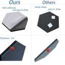 10Pcs Self Adhesive Felt Board Tiles Hexagon Bulletin Board for Walls, Felt Cork Pin Board for Pictures Photos Memos with Push Pins (Color D)