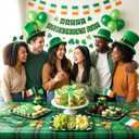 Yungyan 12 Pcs St. Patrick's Day Serving Trays 13 x 9 Inch Large Shamrock Food Trays Platters Paper Candy Dishes for St. Patrick's Day Party Wedding Engagement Party Serving Food Snack Cookies Dessert