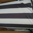 Outdoor Bench Cushion 48x18x3 Inch with Ties, Thick Waterproof Porch Swing Cushions for Patio Furniture Chair Pad, Seat Sofa Garden Replacement Cushion Sponge Filling (Black&White Stripes, 48x18)