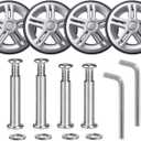 Luggage Suitcase Replacement Wheels Luggage Replacement Wheels Wear-Resistant Mute Suitcase Rubber Swivel Caster Repair Kits (Sliver-55mm-4pcs)