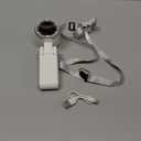 Portable Handheld Turbo Fan, 5 Gear Wind, Battery Operated, Up to 12 Working Hours, 3 IN 1 Hand Fans with Air Turbo Tech Cooling Fan for Outdoor Activities, Travel, Beach (White)