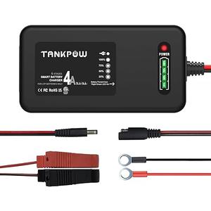TANKPOW 14.6V 4A LiFePO4 Lithium Battery Charger,Smart Battery Charger Maintainer with 4LEDs Indicator,SAE Connector for Cars,Golf Trolley,UAV,Fishing Boat Deep Cycle Batteries(ETL Listed)