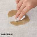 homing Faux Leather Heat Resistant Placemats 6 Packs, Waterproof Wipeable Dining PU Place Mats for Indoor & Outdoor, Easy to Clean, Beige
