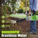 Leaf Blower Cordless,Electric Leaf Blower with 2 4.0Ah Battery Powered and Fast Charger, Cordless Blowers for Lawn Care and Car Dust Snow Blower,6 Speed Control,Grey