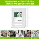 Bonsenkitchen Precut Vacuum Bags 100 Quart 8" x 12", BPA Free, Commercial Grade Textured Food Sealer Bag, Thick Embossed Bags for Storage and Sous Vide Cooking VB3205