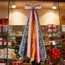 YKW Wreath Sash Ribbon Set, 9 Assorted Western Patterns with Cow Print, Cloud & Bandana Design, 27.5" Pre-Made Clip-On Bow for Front Door Wreaths, Party Decor & DIY Craft Supplies - Indoor Outdoor