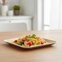 Charity Leaf Disposable Palm Leaf 9" Square Plates (50 pieces) Bamboo Like Serving Platters, Disposable Boards, Eco-Friendly Dinnerware For Weddings, Catering, Events