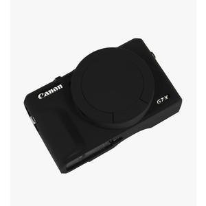 Easy Hood Case for Canon Powershot G7 X Mark III Digital Camera, Soft Silicone Protective Cover with Removable Lens Cover for Canon Powershot G7X Mark III DSLR Camera (Black)