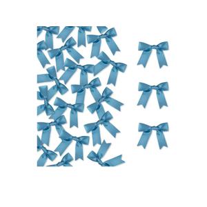 Meseey 100 Pcs Satin Ribbon Bows with Twist Tie 2.5 Inch Dusty Blue Pretied Premade Colored Craft Bows for Gift Wrapping Basket Wedding Baby Shower Brithday Party (Dusty Blue)