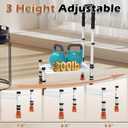 Adjustable Height Car Step Stool with Handrail for RV, SUV & Truck - 4 Legs & Handrail Height Adjustable, Heavy Duty 800 lbs Capacity, Non-Slip Safety Step Assist for Elderly, Seniors & Mobility Aid