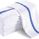 Universal Cleaning Towels, Bulk 36 Pack, 16 X 19 100% Cotton Fully Bordered Commercial Grade Terry Weave Cloth Bar Mops for Everyday Restaurant or Home Use