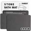 Stone Bath Mat Diatomaceous Earth Shower Mat for Bathroom Quick Dry, 24" x 16"