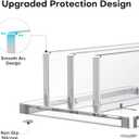 OMOTON Vertical Laptop Stand for Desk, Acrylic Dual Laptop Holder Desktop Clear Adjustable Dock for MacBook Pro Air, HP, All Gaming Laptops up to 17 (Clear, Dual Slot)