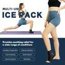 BILITOK Reusable Foot Ankle Ice Pack Wrap for Injuries, Cold Compression Therapy for Achilles Tendonitis, Plantar Fasciitis, Swelling, Sprained, Pain Relief (Black)