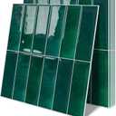Dark Green Peel and Stick Tile Backsplash Self Adhesive Tiles for Kitchen Wall Bathroom (10-Sheet,12"x12")