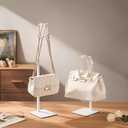 pickpiff Adjustable Purse Display Stands - White Tabletop Display Holder for Handbags, Wreaths and Banners, for Home Closets, Retail Displays and Vendor Booths (2-Pack) | Non-Slip Base