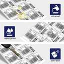 POLYSELLS Self Adhesive 3-1/3" x 4" Address Shipping Labels, 6UP White Sticker FBA Labels, Inkjet/Laser Printer Compatible, 6 Labels/Sheet, 500 Sheets/3000 Labels