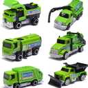 Sanitation Educational Mini Die-cast Car Model Set 1:64, Sewage Suction Cleaning Car, Garbage Trucks & Other Indoor & Outdoor Toy Car, Christmas, Birthday Easter Gifts for Boys and Girls 3+