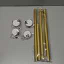 AIZESI Gold Tension Curtain Rod No Drilling 28-50Inch-2PCS,Spring Tension Rod Non-Slip,Bathroom Shower Rod Non-Rust,Adjusatable Tension Rod For Windows Doorway Curtains