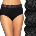 Vanity Fair Women’s Flattering Lace Panties: Lightweight & Silky with Superior Stretch 7, Pack of 3