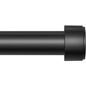 Curtain Rods for Windows 32-90 Inch, 1 Inch Adjustable Black Curtain Rod Set with Brackets, Easy Install