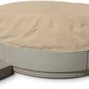 Covermates Classic Round Hot Tub Cover - All-Weather Water-Resistant Spa Protector - Durable 12-Gauge Vinyl Heavy-Duty Outdoor Shield with Elastic Hem, 80DIAMETER x 14H, Classic Tan