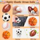 16 PCS Stress Balls Party Favor for Kids 8-12 Goodie Bag Stuffers Squeeze Toys Classroom Prizes for Kids Pinata Stuffers Boys Birthday End of Year Gifts Sport Party Foam Bouncy Balls Bulk Small Toys