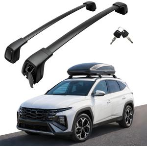 Aluminum Roof Rack Cross Bars Fit for 2022-2026 Hyundai Tucson NX4 SEL/N Line/Limited/SEL Premium with Flush Side Rails, Aerodynamic Rooftop Cargo Carrier Luggage with Anti-Theft Lock