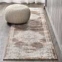 JONATHAN Y Alhambra Ornate Medallion Modern Brown/Cream Runner Rug, 2x10, Vintage, Bohemian, Easy-Cleaning for Living Room, Bedroom, Kitchen, Pet Friendly, Non-Shedding (MDP400B-210)