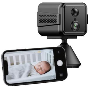 2025 Upgraded 4K Security Camera Wireless Indoor,Home Camera for Pet,Suitable for Home Offices, Wifi Cam with Night Vision, for Indoor and Outdoor Safety,Real Time Record Surveillance-Black T9W5