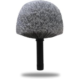 Grey Corner Cobweb Duster Head Brush - High Efficiency Twist-On Spider Web Brush Cleaning Tool for Indoor & Outdoor Cleaning, Compatible with Standard Acme Threaded Poles -1 Pack