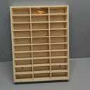 Stylish Wood Toy Cars Display Case with Removable Shelves, Wall-Mountable Organizer for Toy Cars and Matchbox Cars, Includes Hanging Screws (Wood-30 Slots)