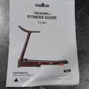 THERUN Incline Treadmill 18" LED Screen & 16.5 Wide Belt, Running Treadmill 2 Layers Shock-Absorbing, Foldable for Indoor Fitness Workouts (Red-Manual Incline)