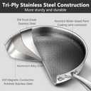 Non Stick Frying Pans, 12-inch Hybrid Frying Pans Nonstick Stainless Steel Skillets, Dishwasher & Oven-Safe, Stay-Cool Handle, PFOA Free Cookware, Compatible with All Cooktops