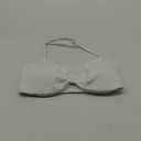 YEOREO Halter Sports Bras for Women Adjustable Strappy Open Back Impact Removable Pads Deep V Bra Workout Gym Yoga Crop Top (Medium, White)