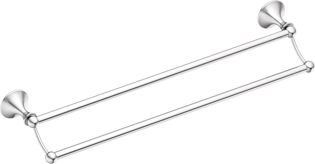 Moen DN7722CH Lounge 24-Inch Bathroom Double Towel Bar, Chrome