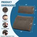 Lumbar Support Pillow for Recliner Chair with Headrest, Dual-Layer Large Back Pillow for Deep Couch & Sofa, Memory Foam Lower Back Support Cushion Set for Sciatica Relief Brown