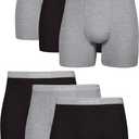 Hanes mens Underwear Boxer Briefs Pack, Cool & Breathable Cotton Moisture-wicking Underwear for Men, No Ride Up (Black, M)