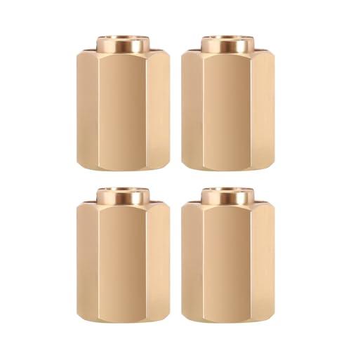 INJORA 12g/Set Brass Wheel Hex Hub 10mm Extenders Adaptor for TRX4M Redcat Ascent18 1/18 RC Crawler Car Upgrade Parts(12g/Total)